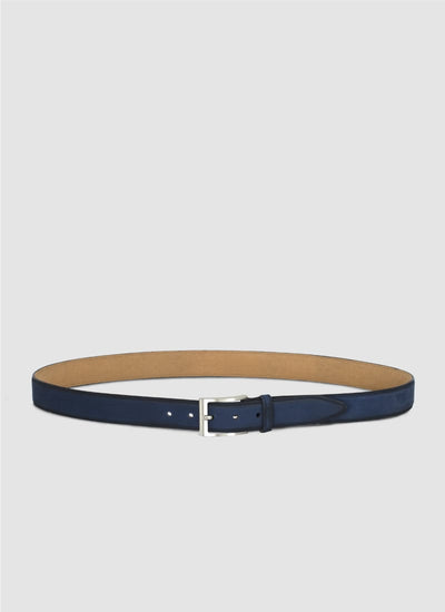 Language Shoes-Men-Ray Belt-Premium Leather-Navy Colour-Belt