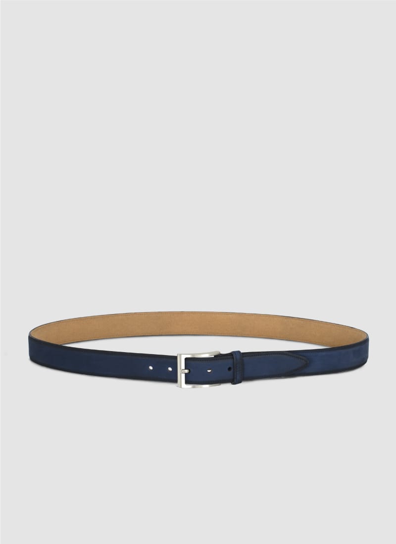 Language Shoes-Men-Ray Belt-Premium Leather-Navy Colour-Belt