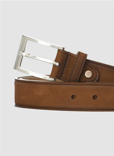 Language Shoes-Men-Ray Belt-Premium Leather-Tan Colour-Belt