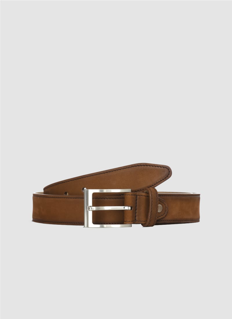 Language Shoes-Men-Ray Belt-Premium Leather-Tan Colour-Belt