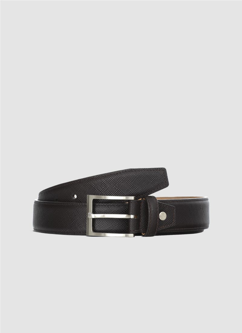 Language Shoes-Men-Lorin Belt-Premium Leather-Dark Brown Colour-Belt
