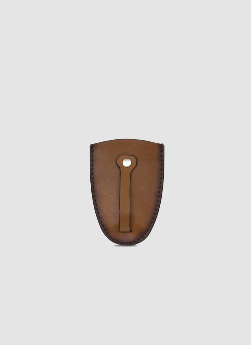 Language Shoes-Men-Conner Key Chain with Ring-Premium Leather-Tan Colour-Leather Accessories