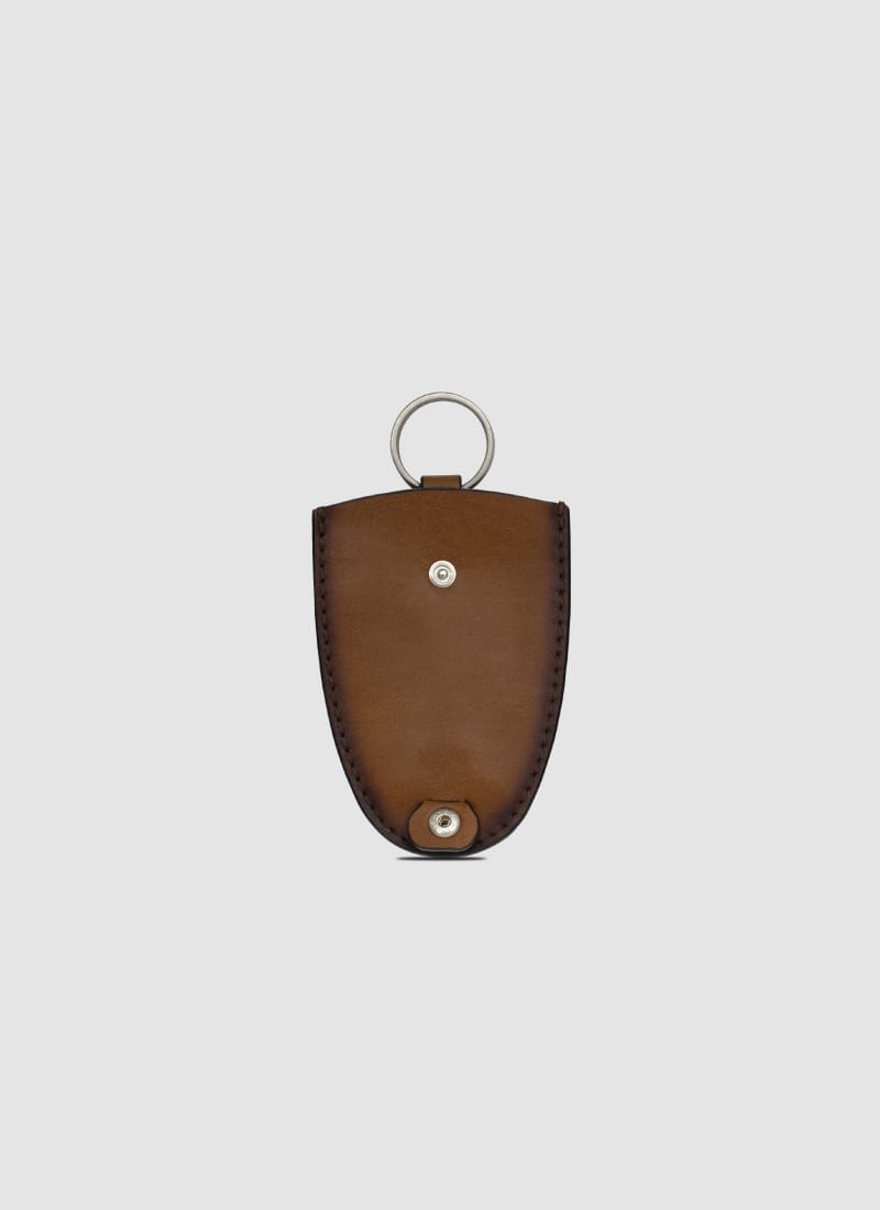 Language Shoes-Men-Conner Key Chain with Ring-Premium Leather-Tan Colour-Leather Accessories