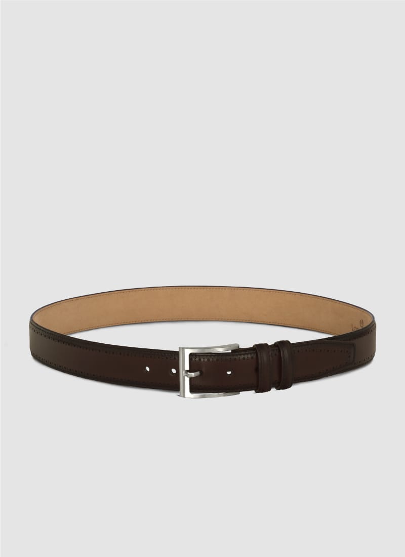 Language Shoes-Men-Roger Belt-Premium Leather-Brown Colour-Belt