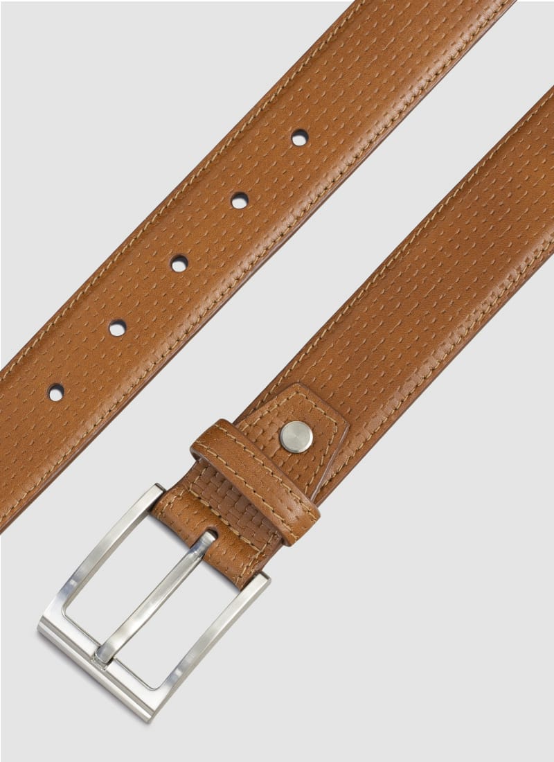 Language Shoes-Men-David Belt-Premium Leather-Tan Colour-Belt