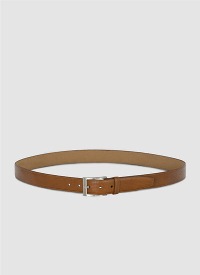 Language Shoes-Men-David Belt-Premium Leather-Tan Colour-Belt