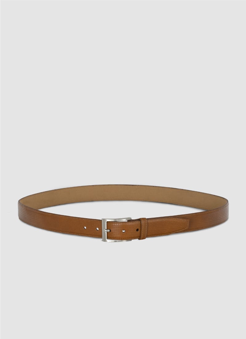 Language Shoes-Men-David Belt-Premium Leather-Tan Colour-Belt