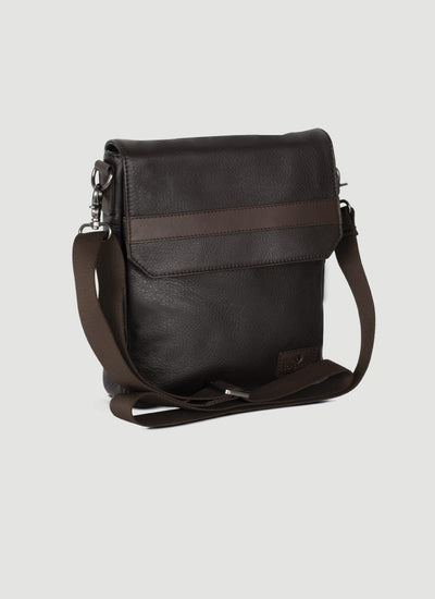 Language Shoes-Men-Seth Cross Body-Premium Leather-Brown Colour-Leather Accessories