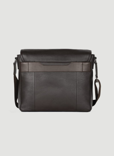 Language Shoes-Men-Daniel Messenger Bag-Premium Leather-Brown Colour-Leather Accessories