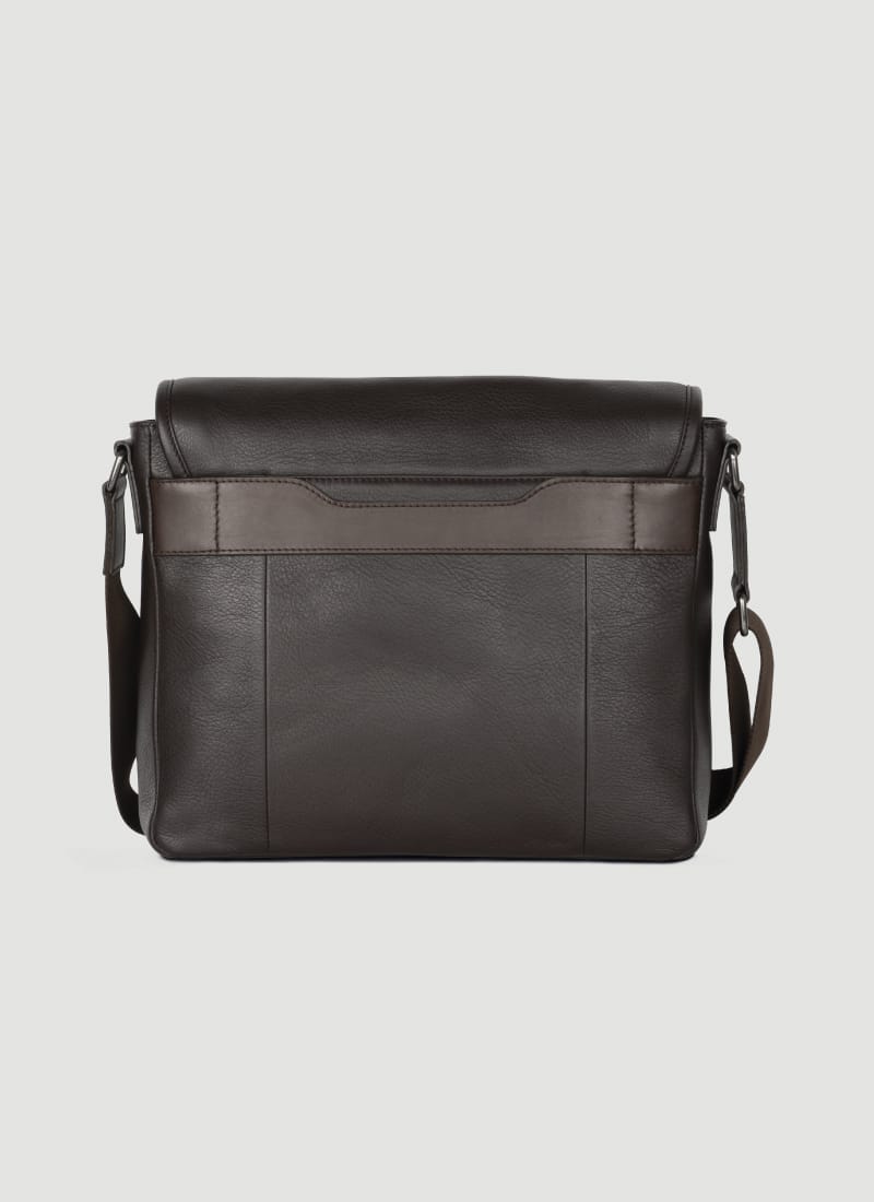 Language Shoes-Men-Daniel Messenger Bag-Premium Leather-Brown Colour-Leather Accessories