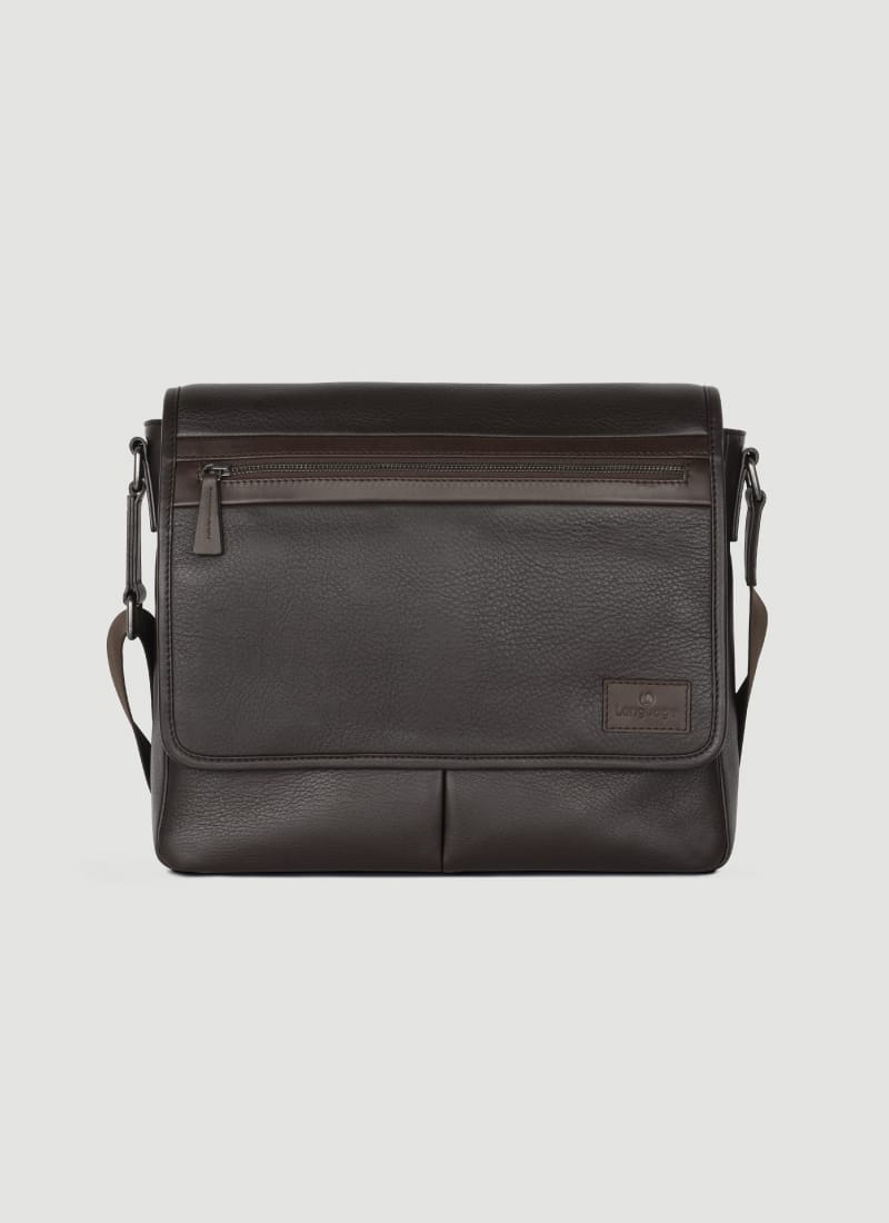 Language Shoes-Men-Daniel Messenger Bag-Premium Leather-Brown Colour-Leather Accessories