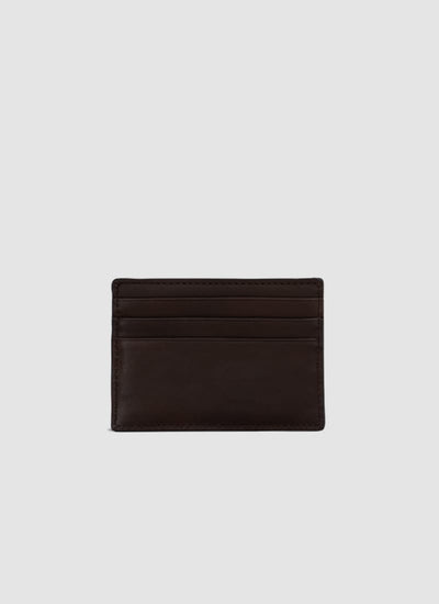 Language Shoes-Men-Raven Laser Card Holder-Premium Leather-Brown Colour-Leather Accessories