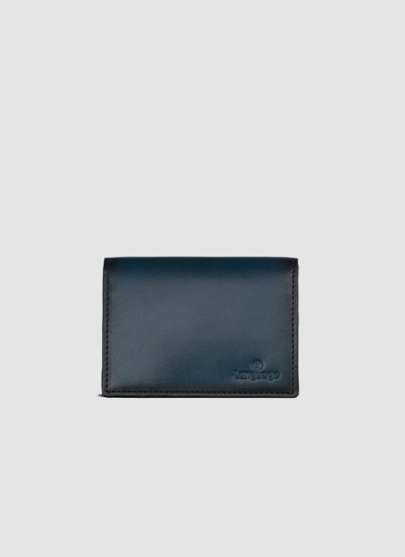 Language Shoes-Men-Otis Card Holder-Premium Leather-Navy Colour-Leather Accessories