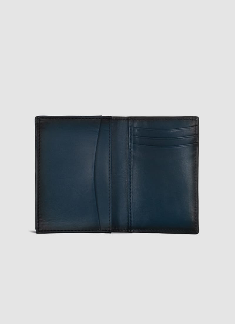 Language Shoes-Men-Otis Card Holder-Premium Leather-Navy Colour-Leather Accessories
