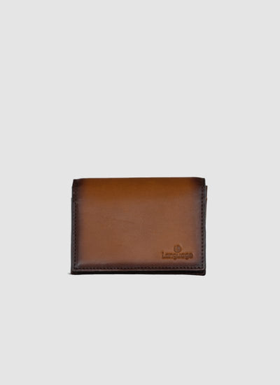 Language Shoes-Men-Otis Card Holder-Premium Leather-Tan Colour-Leather Accessories