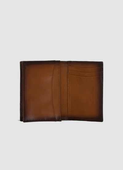 Language Shoes-Men-Otis Card Holder-Premium Leather-Tan Colour-Leather Accessories