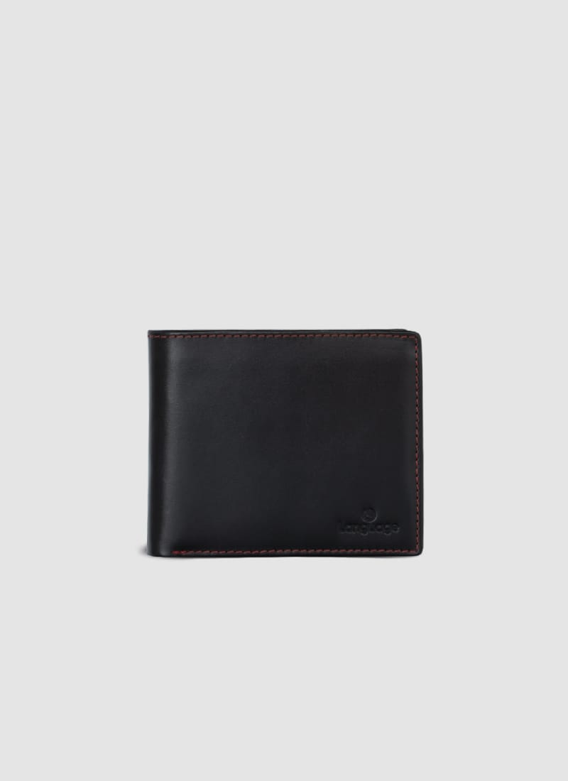 Language Shoes-Men-Ian Slimfold Wallet-Premium Leather-Red Colour-Leather Accessories