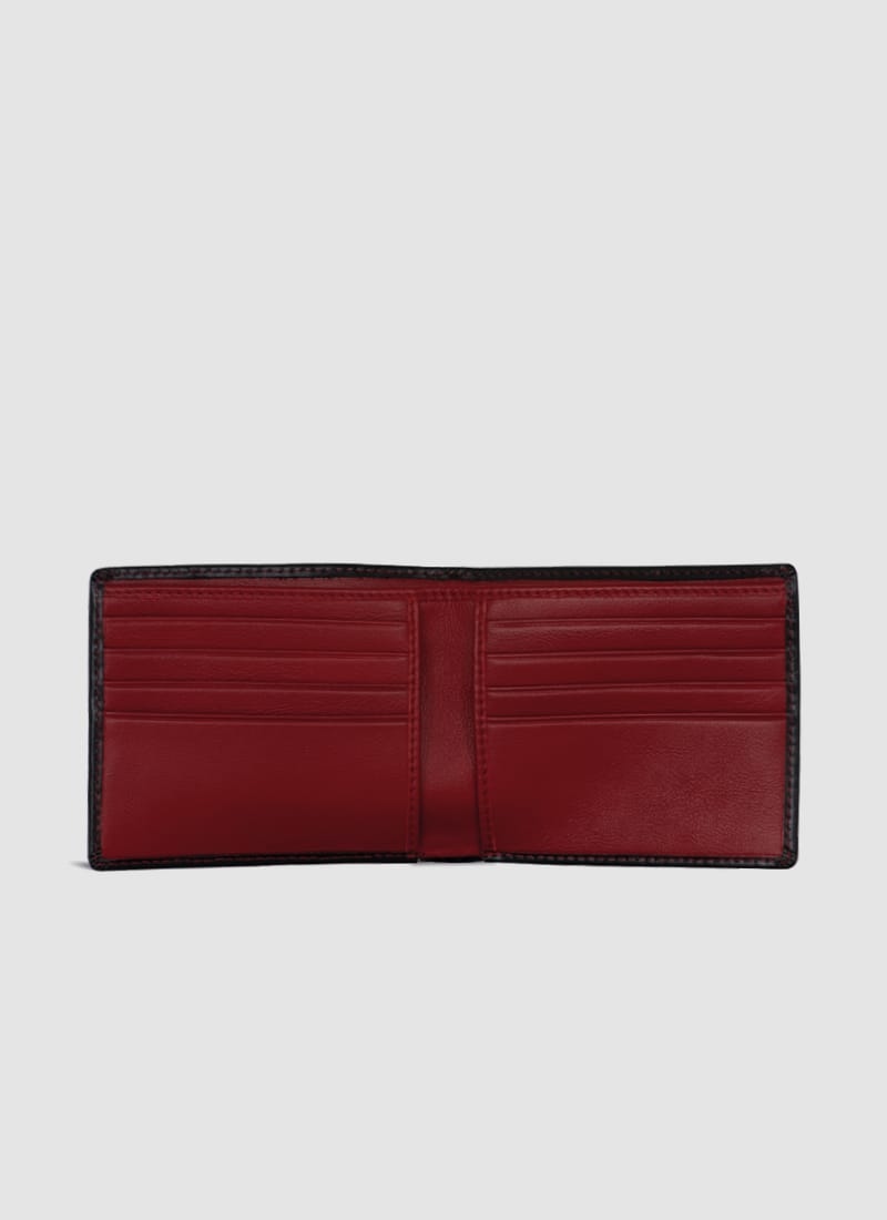 Language Shoes-Men-Ian Slimfold Wallet-Premium Leather-Red Colour-Leather Accessories