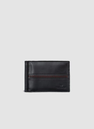 Language Shoes-Men-Wright Laser Money Clip-Premium Leather-Black Colour-Leather Accessories