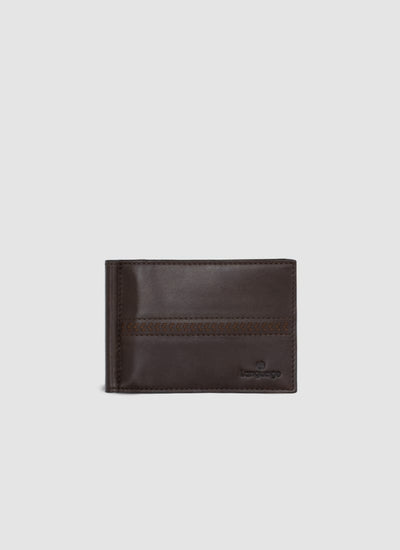 Language Shoes-Men-Wright Laser Money Clip-Premium Leather-Brown Colour-Leather Accessories