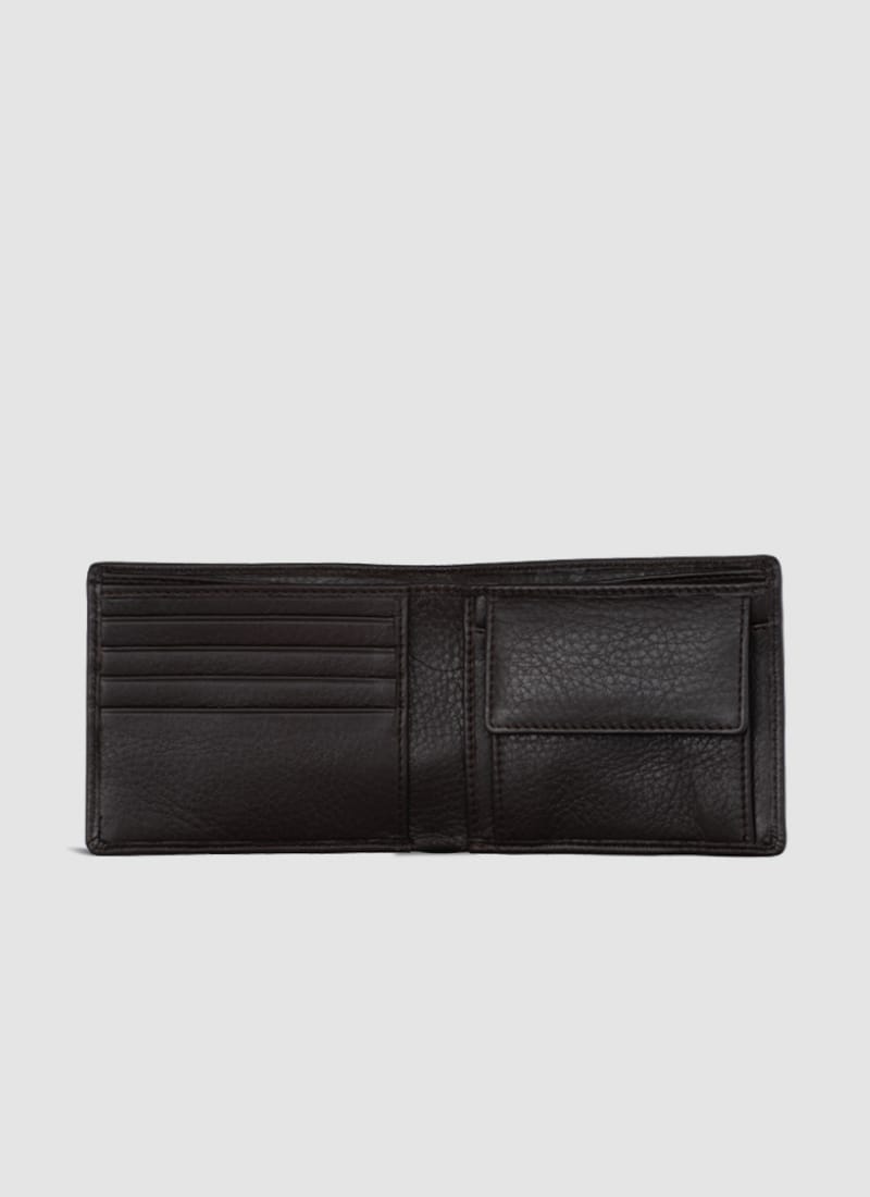 Language Shoes-Men-Juan Milled Coin Wallet-Premium Leather-Brown Colour-Leather Accessories