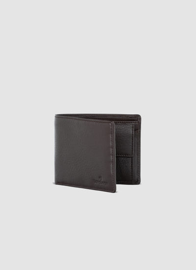 Language Shoes-Men-Juan Milled Coin Wallet-Premium Leather-Brown Colour-Leather Accessories