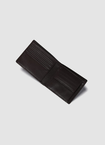 Language Shoes-Men-Juan Milled Coin Wallet-Premium Leather-Brown Colour-Leather Accessories