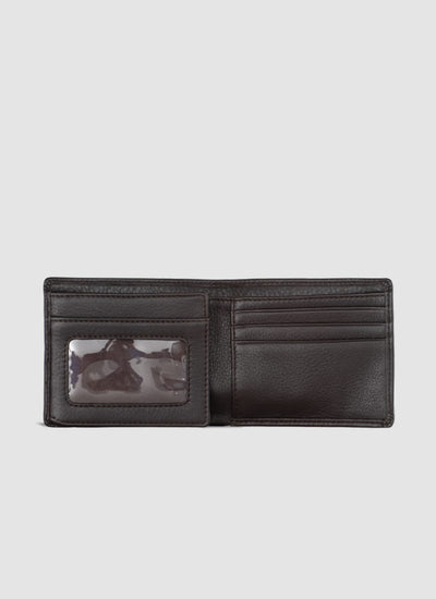 Language Shoes-Men-Dean Bi-fold Wallet-Premium Leather-Brown Colour-Leather Accessories