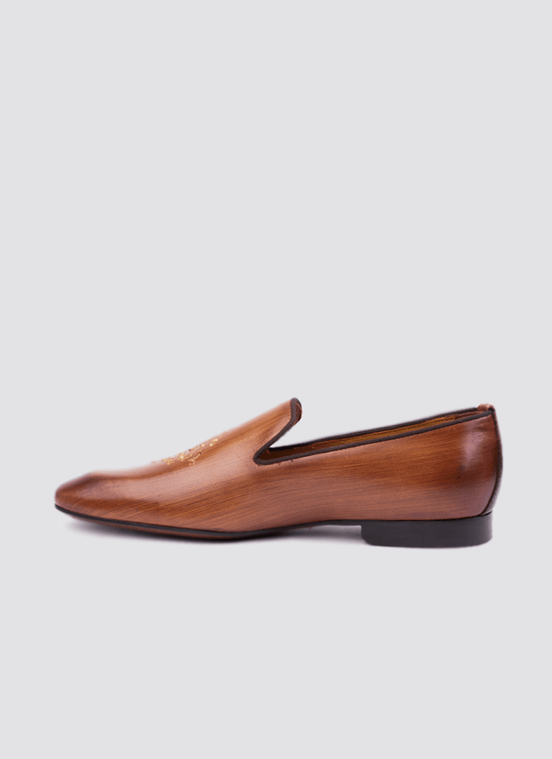 Language Shoes-Men-Shaan Loafer-Premium Leather-Tan Colour-Formal Shoe-3
