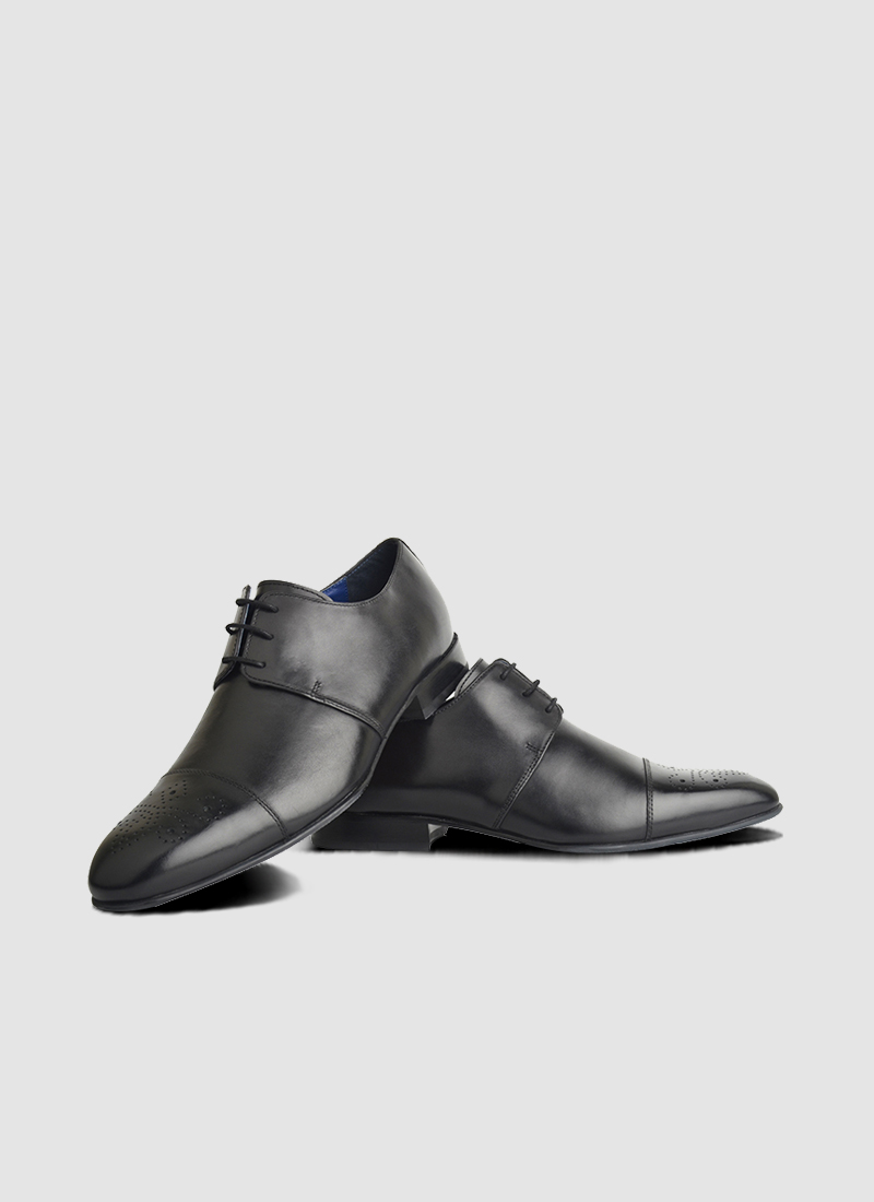 Language Shoes-Men-Joshua Derby-Premium Leather-Black Colour-Formal Shoe