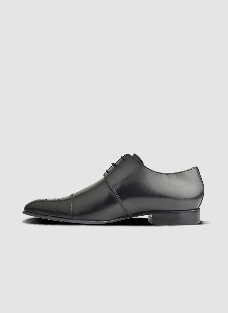 Language Shoes-Men-Joshua Derby-Premium Leather-Black Colour-Formal Shoe