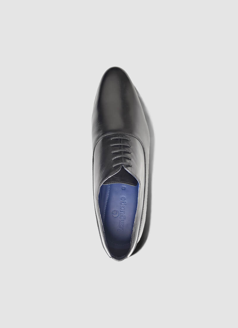 Language Shoes-Men-Scott Oxford-Premium Leather-Black Colour-Formal Shoe
