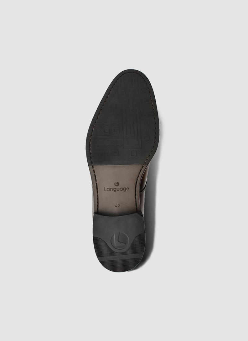 Language Shoes-Men-Fisher Derby-Premium Leather-Brown Colour-Formal Shoe