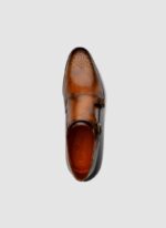 Language Shoes-Men-Maybri Monk-Premium Leather-Tan Colour-Formal Shoe