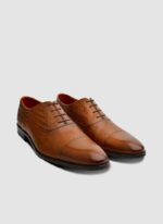 Language Shoes-Men-Del Oxford-Premium Leather-Tan Colour-Formal Shoe