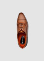 Language Shoes-Men-Del Oxford-Premium Leather-Tan Colour-Formal Shoe