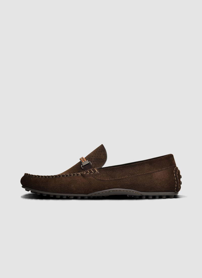 Language Shoes-Men-Alfred Driver-Premium Leather-Dark Brown Colour-Casual Shoe