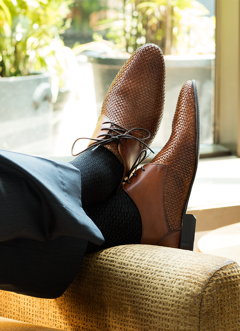 Language Shoes-Men-Vincent-Derby-Premium Leather-Tan Colour-Formal Shoe