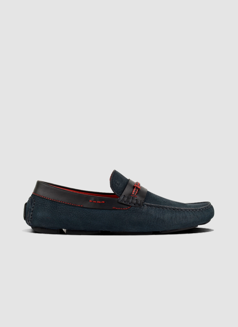 Language Shoes-Men-Chief Driver-Premium Leather-Navy Colour-Casual Shoe
