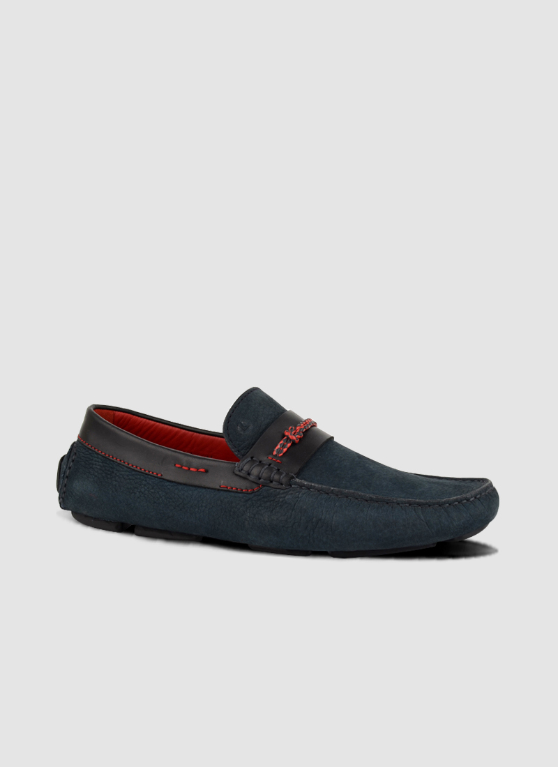 Language Shoes-Men-Chief Driver-Premium Leather-Navy Colour-Casual Shoe