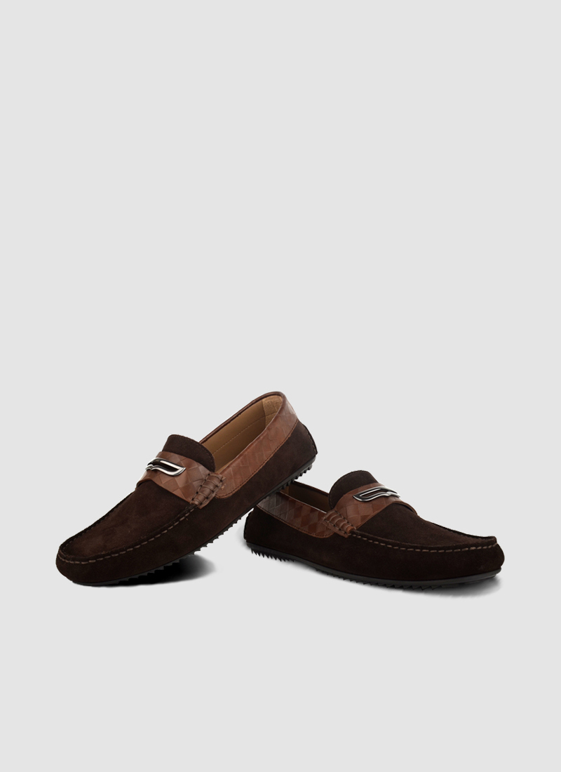 Language Shoes-Men-Lesk Driver-Premium Leather-Brown Colour-Casual Shoe
