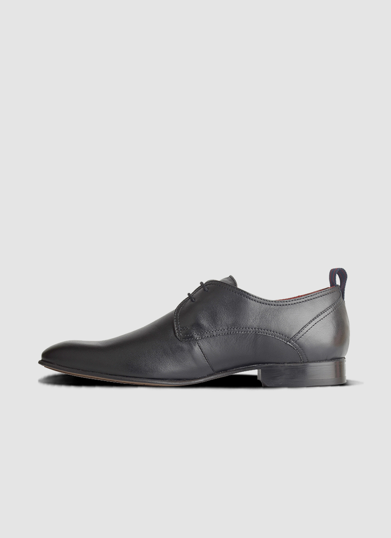 Language Shoes-Men-Kant Derby-Premium Leather-Black Colour-Formal Shoe