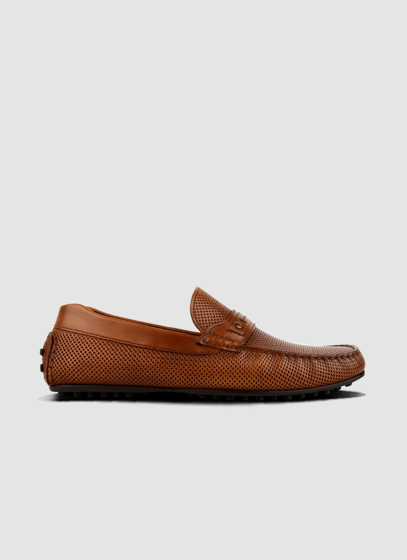 Language Shoes-Men-Knack Driver-Premium Leather-Brown Colour-Casual Shoe