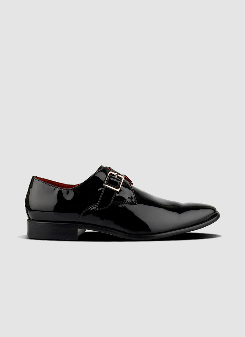 Language Shoes-Men-Ardent Monk-Premium Leather-Black Colour-Formal Shoe