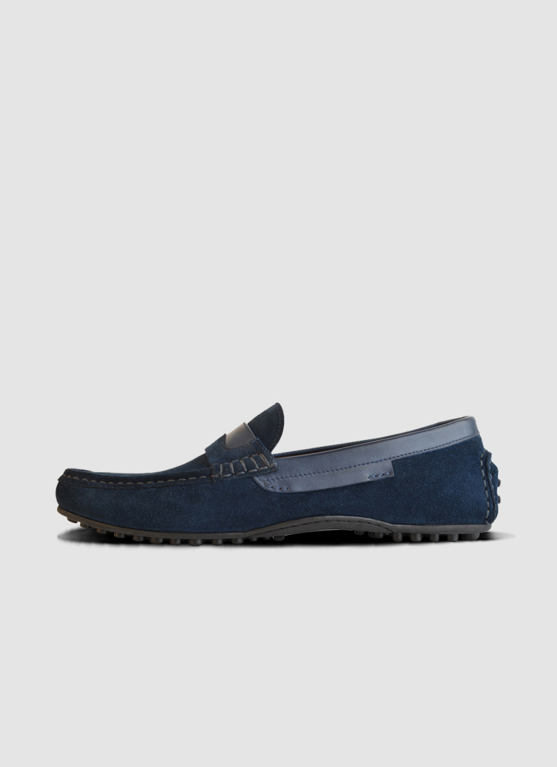 Language Shoes-Men-Kaoli Driver-Premium Leather-Navy Colour-Casual Shoe