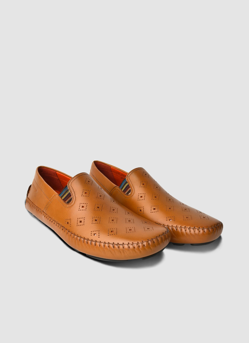 Language Shoes-Men-Drake Driver-Premium Leather-Tan Colour-Casual Shoe