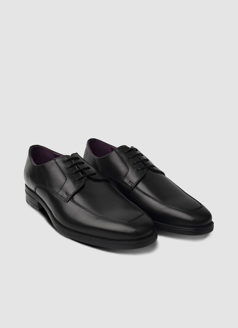 Language Shoes-Men-Jeremy Derby-Premium Leather-Black Colour-Formal Shoe