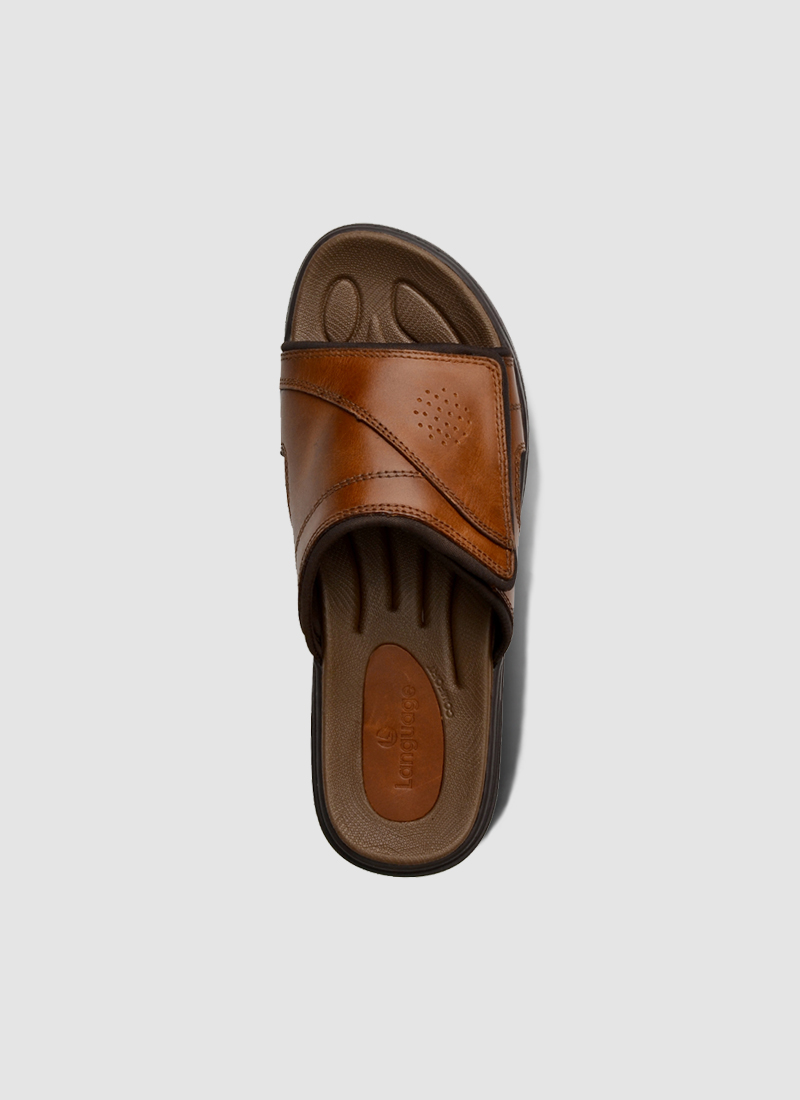Language Shoes-Men-Jacob Sandal-Premium Leather-Tan Colour-Sandal