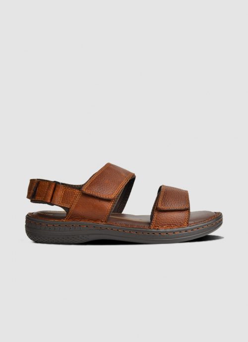 Language Shoes-Men-Joey Sandal-Premium Leather-Tan Colour-Sandal