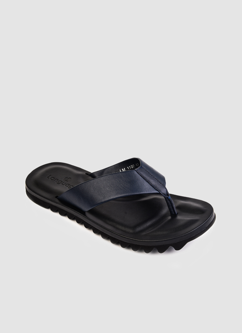 Language Shoes-Men-Noah Sandal-Premium Leather-Navy Colour-Sandal
